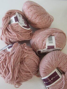 Lot 5 Ella Rae Shibu Mauve Pink 90% Silk Rayon Blend Worsted Weight